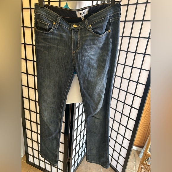 Paige Women's Skyline Straight Jeans - Dark Blue - Picture 1 of 6